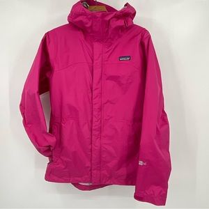 Patagonia Torrentshell H2NO Womens Size L Hooded Rain Windbreaker Jacket Pink